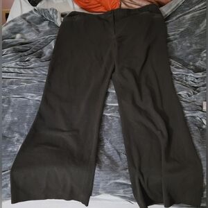 Lane Bryant Womens Black Wide-Leg Pants, Size 20 Tall
